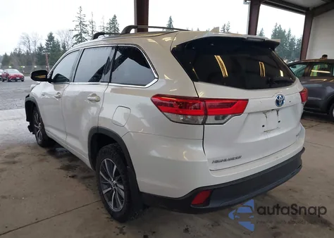 2018 Toyota Highlander Hybrid Xle z USA, uszkodzony, nr VIN 5TDJGRFHXJS037458